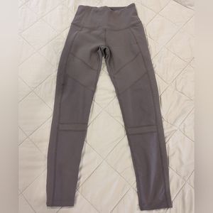 Zella ribbed moto high waist ankle leggings mushroom color size small